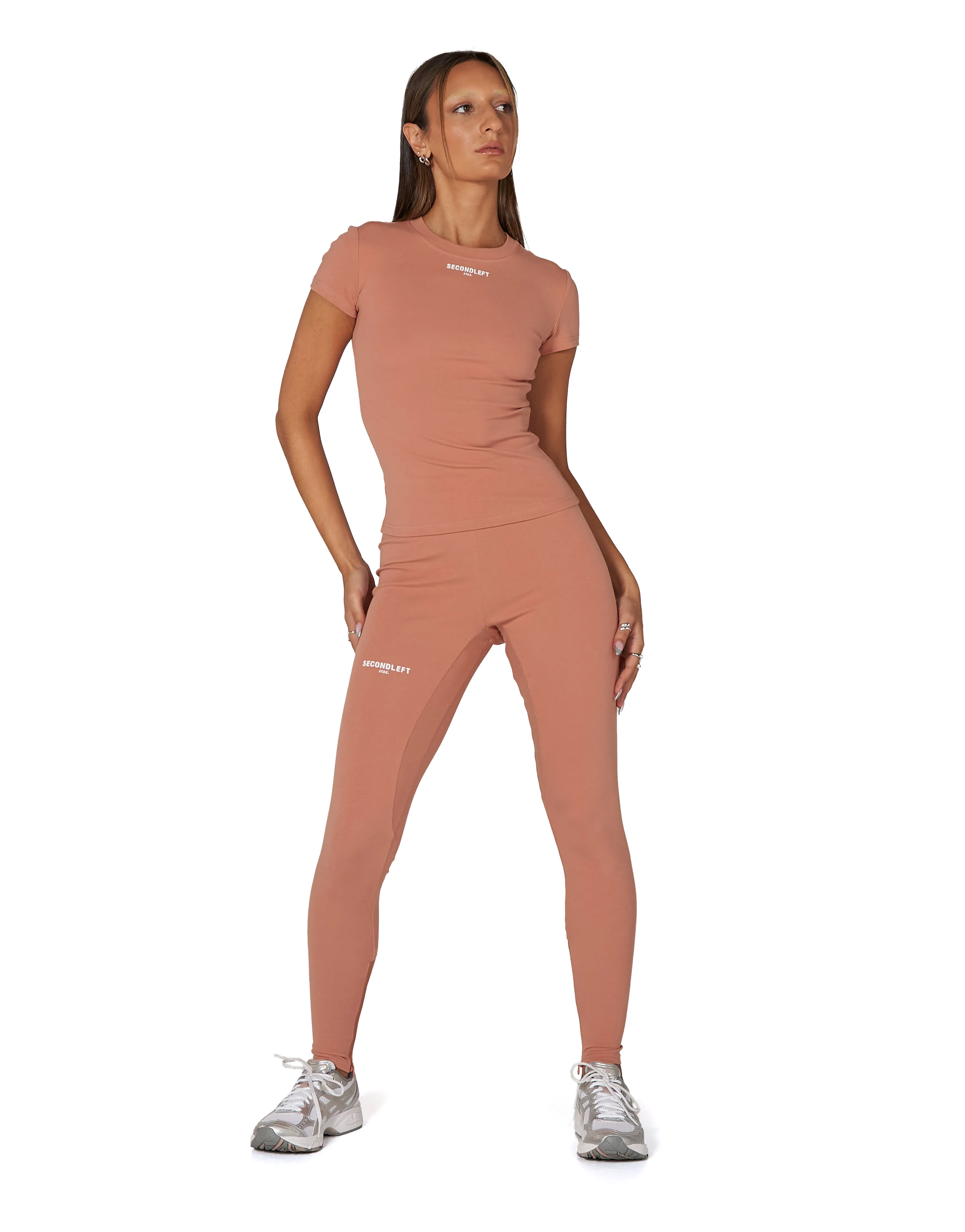 SL BW Fitted Tee Sakura - Salmon