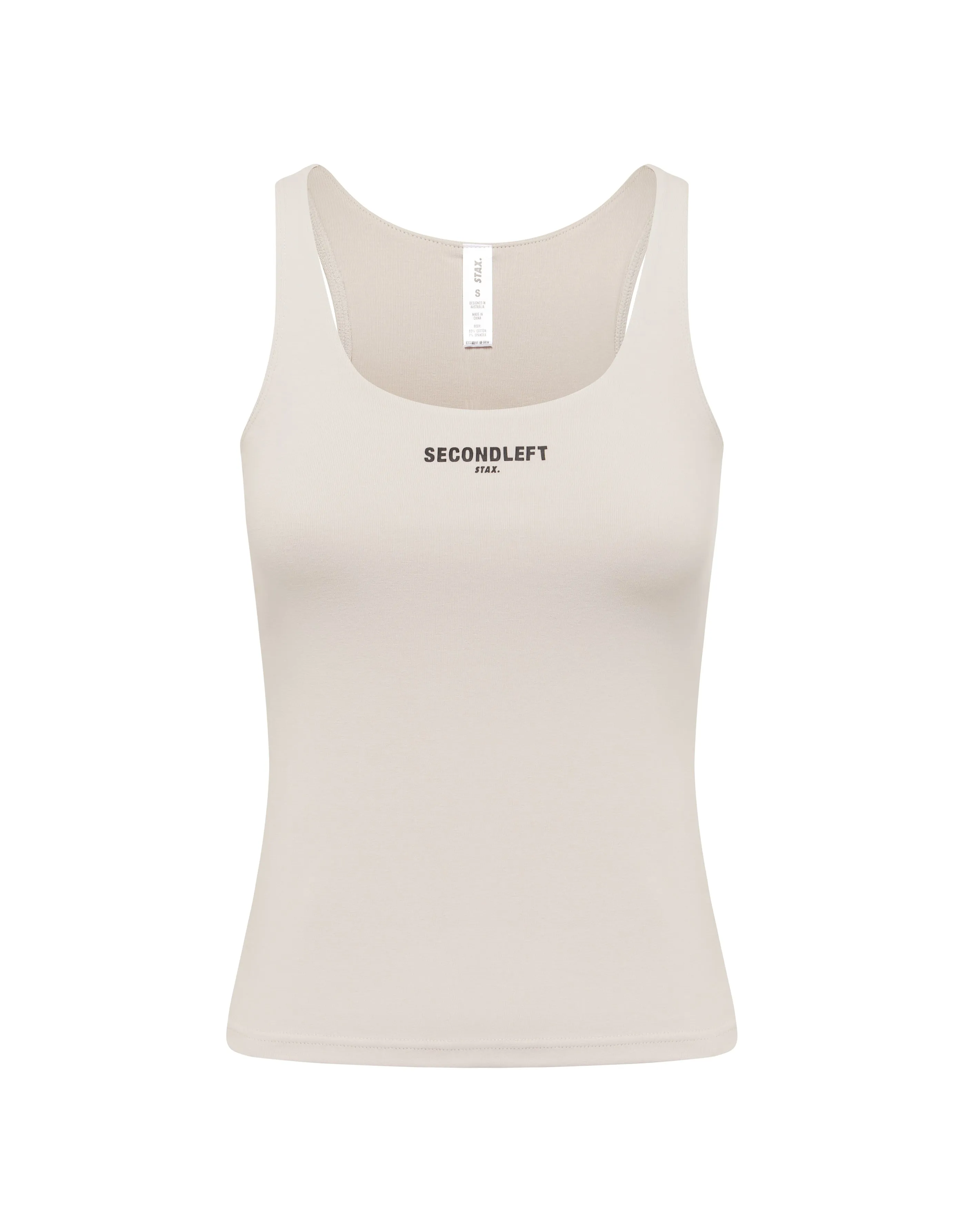 SL BW Scoop Tank Dove - Beige