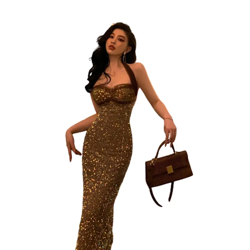 Socialite Slimming French Sexy Sequined Dress