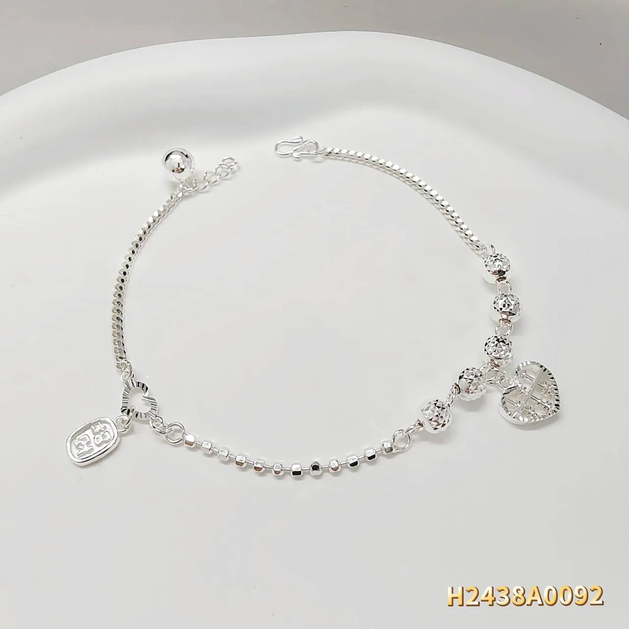 Sparkling Heart and Abacus Bracelet