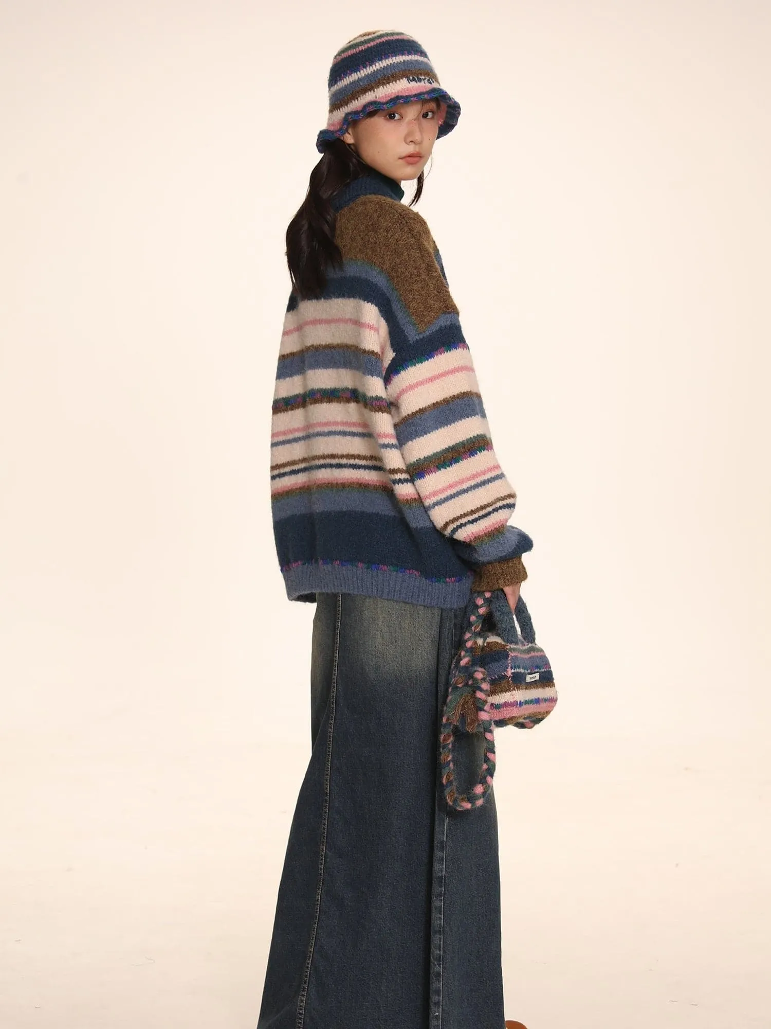 Striped Woolen Beanie