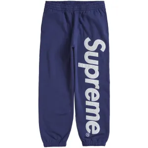 Supreme Satin Appliqu√© Washed Navy Sweatpants