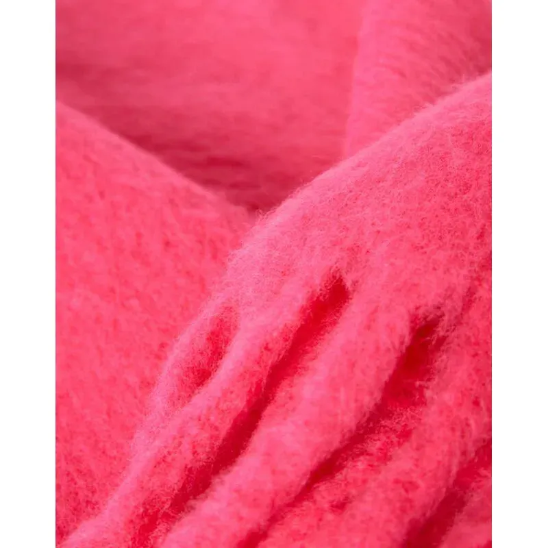 Tassels Scarf Women Thick Warm Simple Fashion Commuting Pure Color Scarf