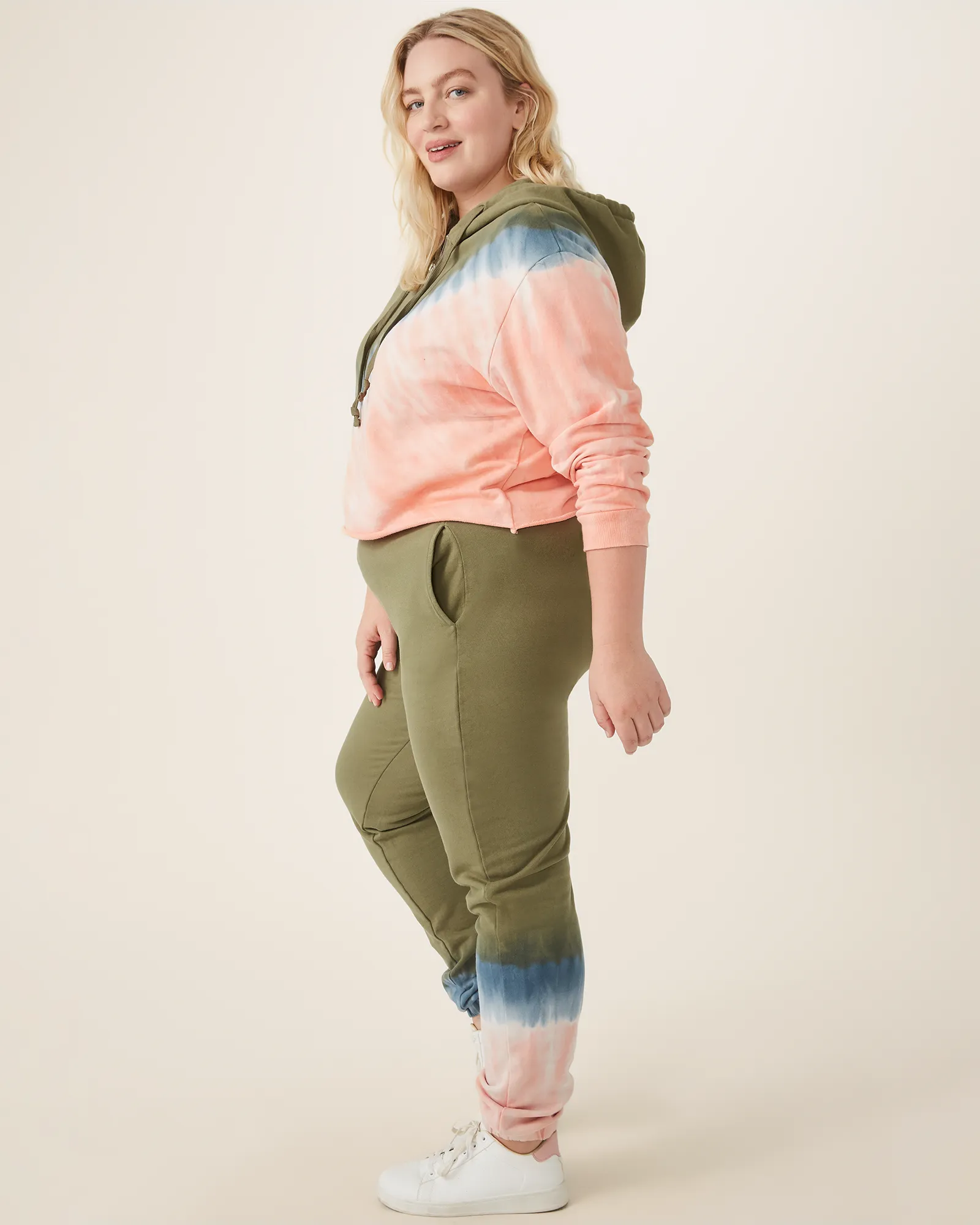 Toni Tie-Dye Joggers | Light Green / Pink
