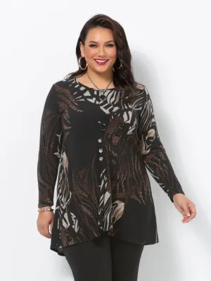 Tribal 3 Button Top