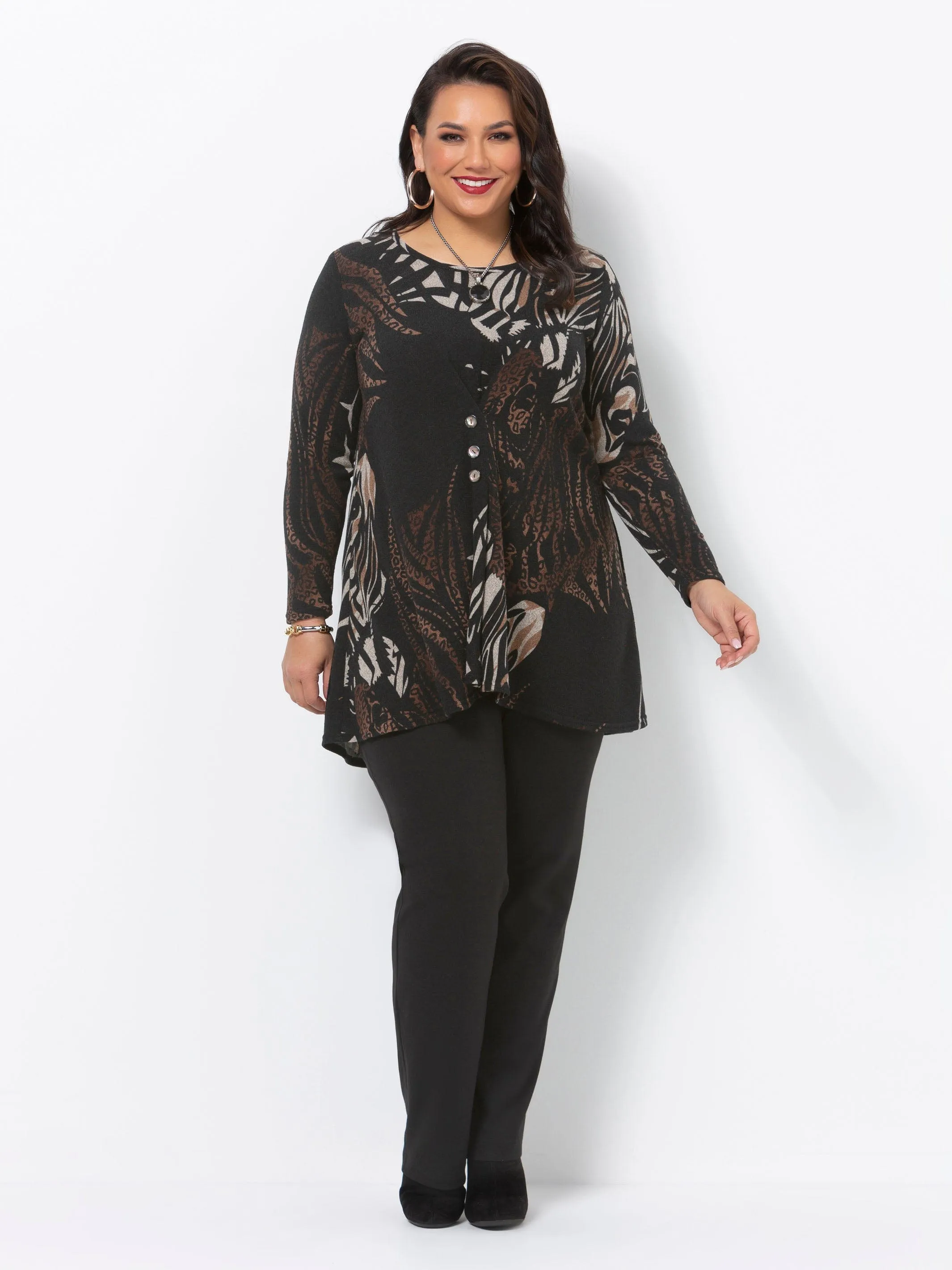 Tribal 3 Button Top