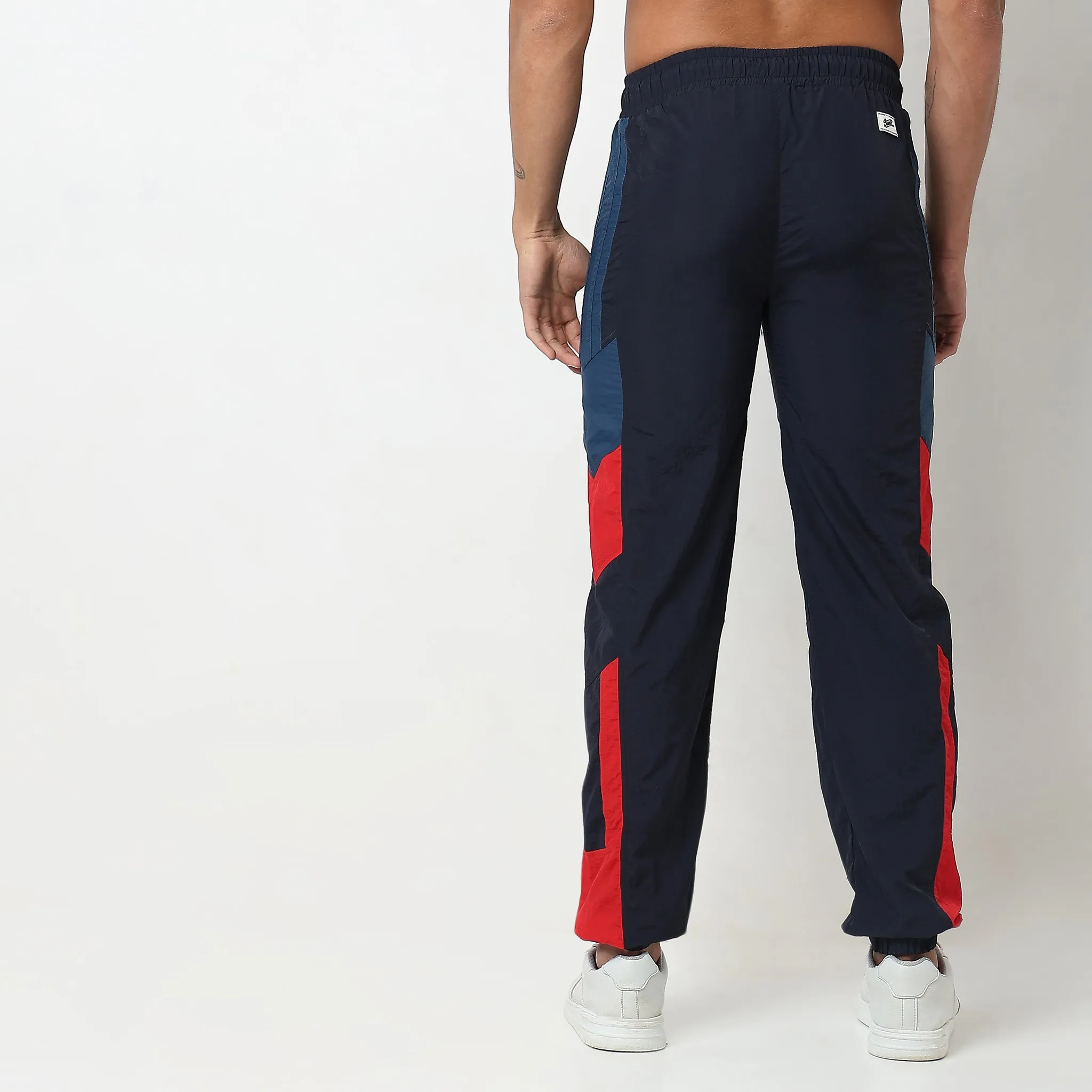 Tropadelic™ Joggers - Polyamide Trendy Joggers with Block Patch - Mid Rise