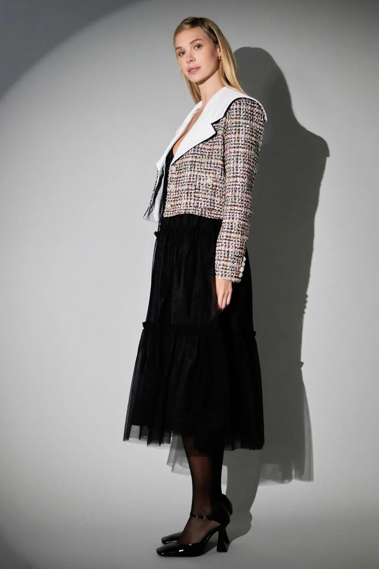 Tweed Jacket with Sailor Collar