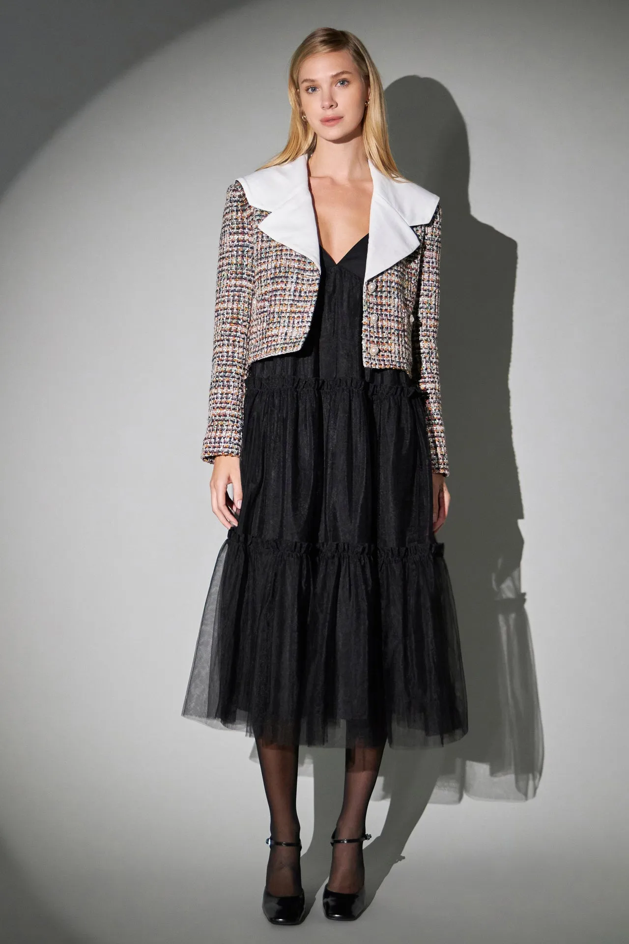 Tweed Jacket with Sailor Collar