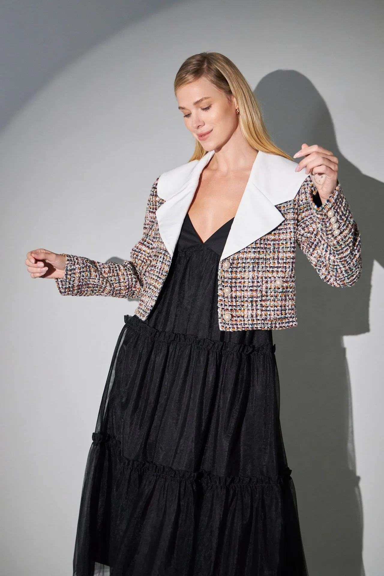 Tweed Jacket with Sailor Collar