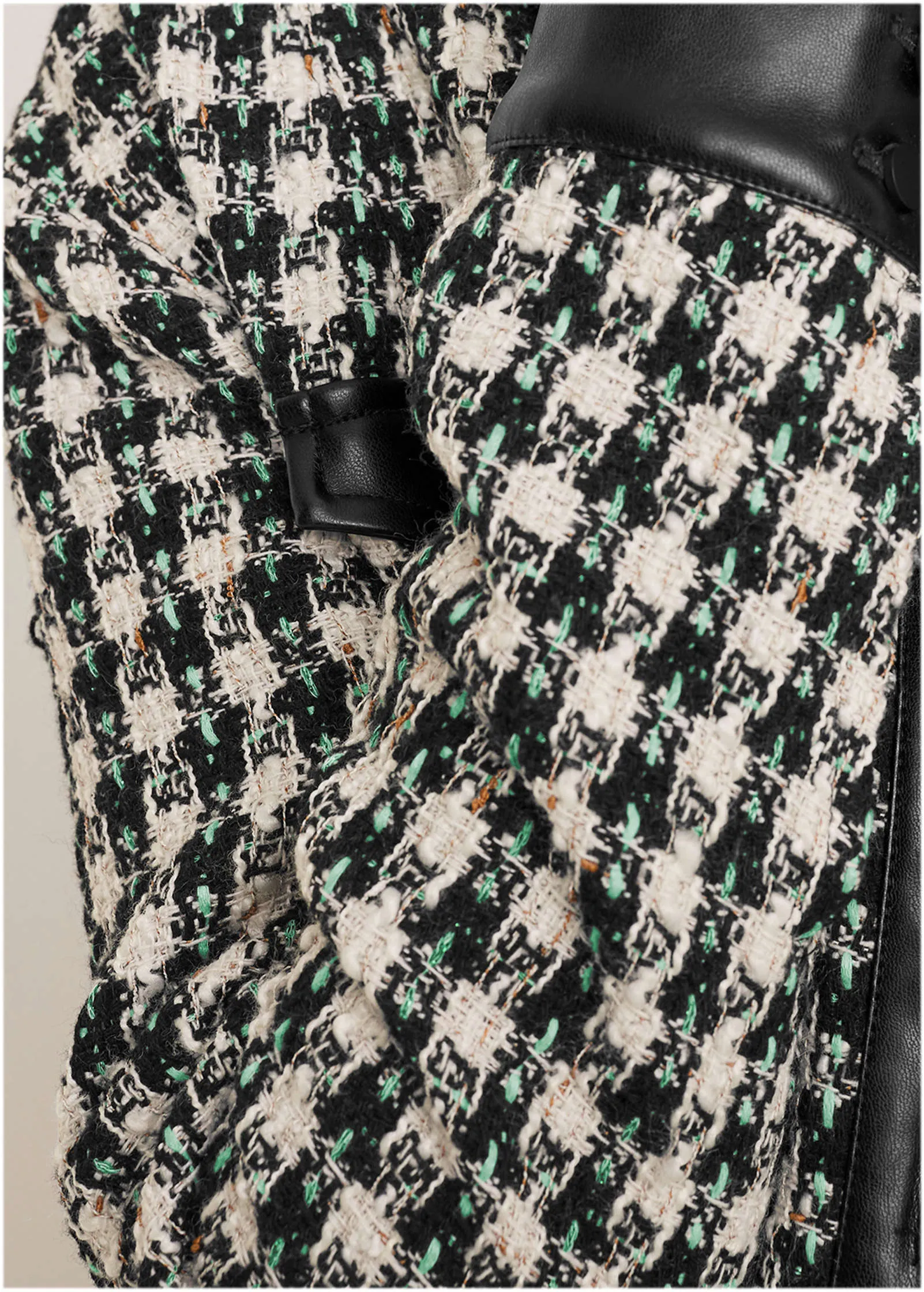 Tweed Long Shacket - Black Multi