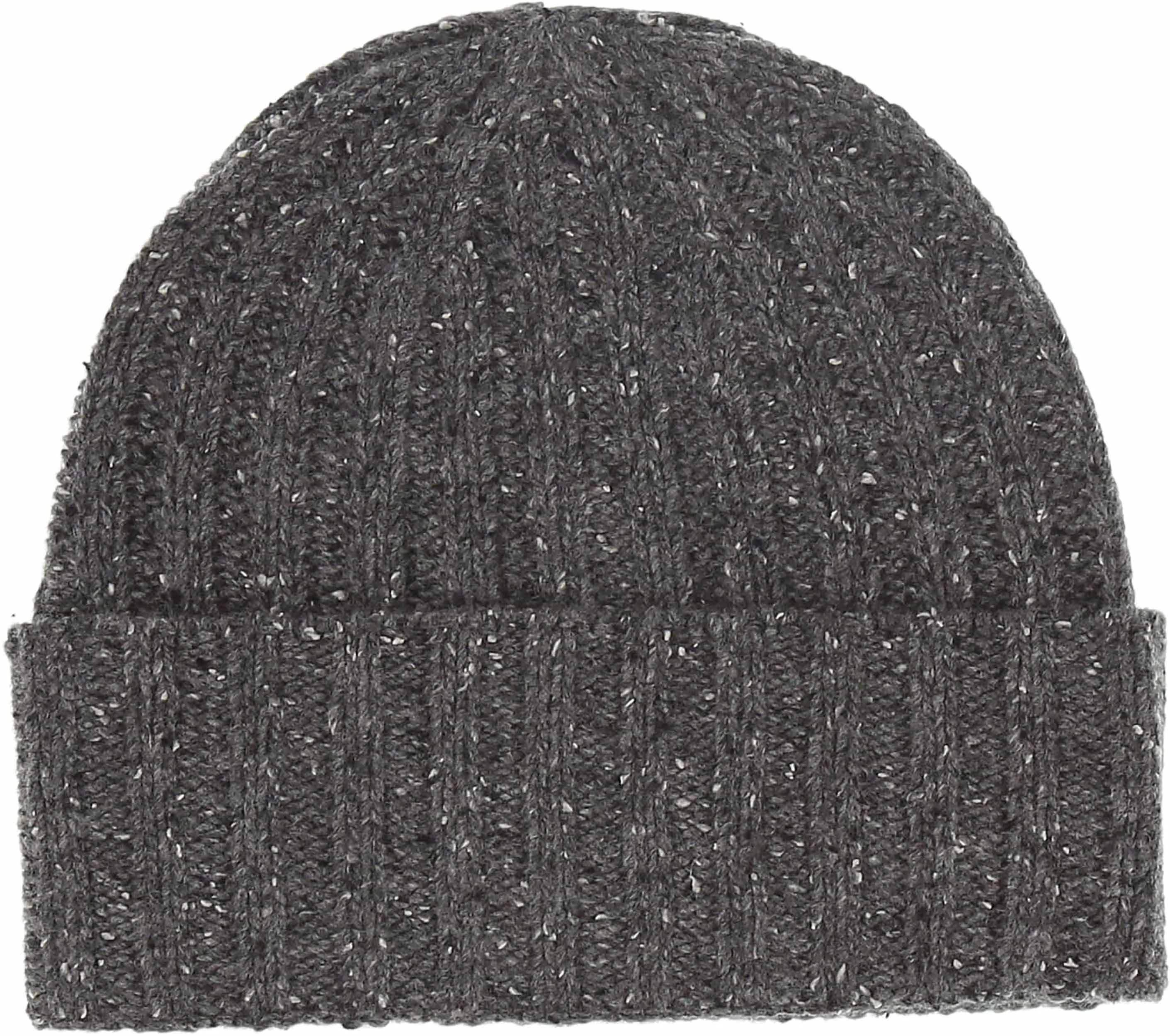 Tweed Stripe Rib Knit Cuff Beanie