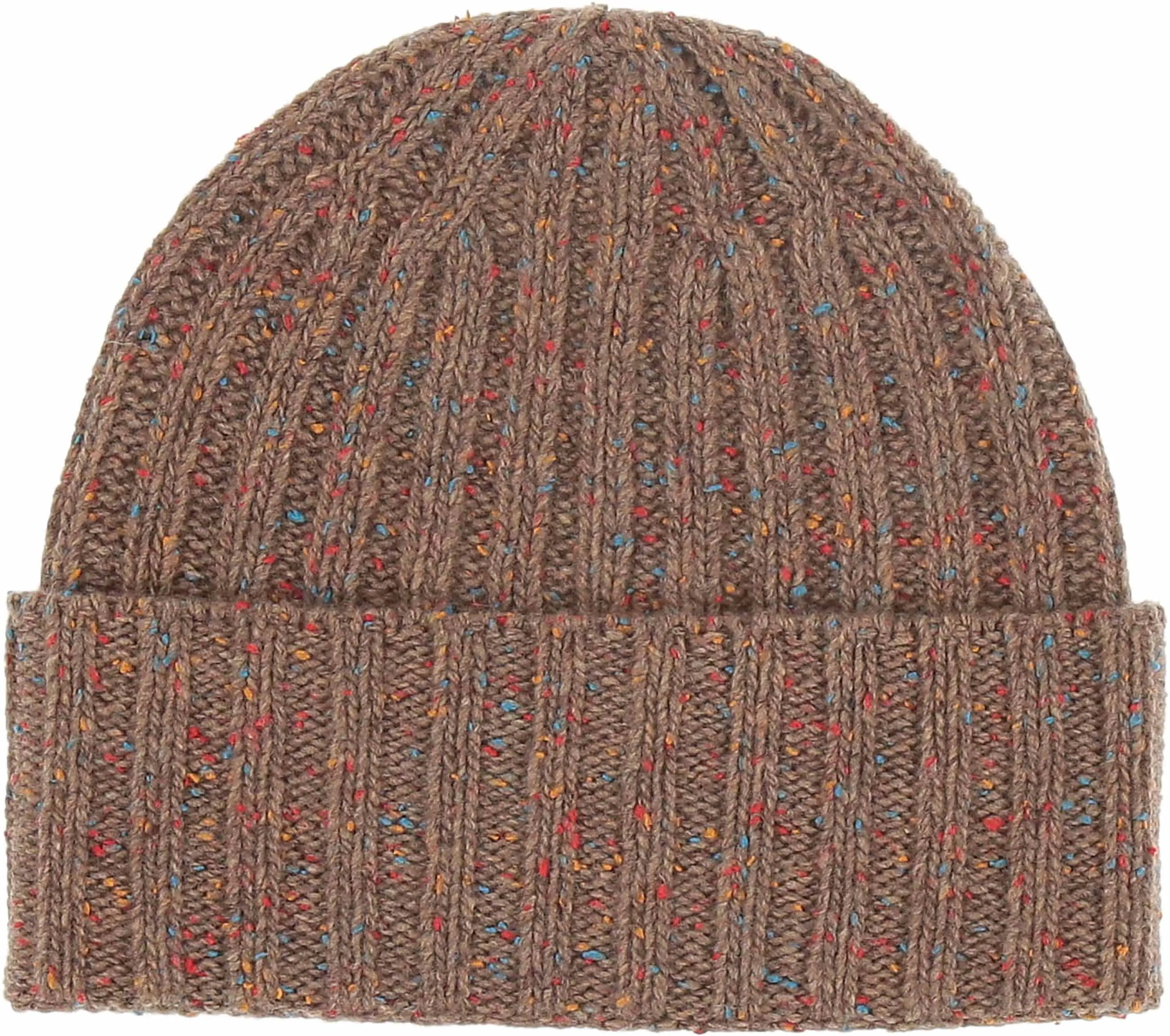 Tweed Stripe Rib Knit Cuff Beanie