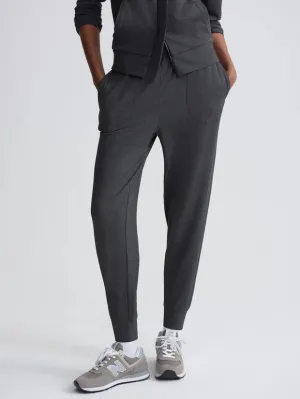 Varley Brushed Rib Slim Cuff Pant 27.5, Black Marl