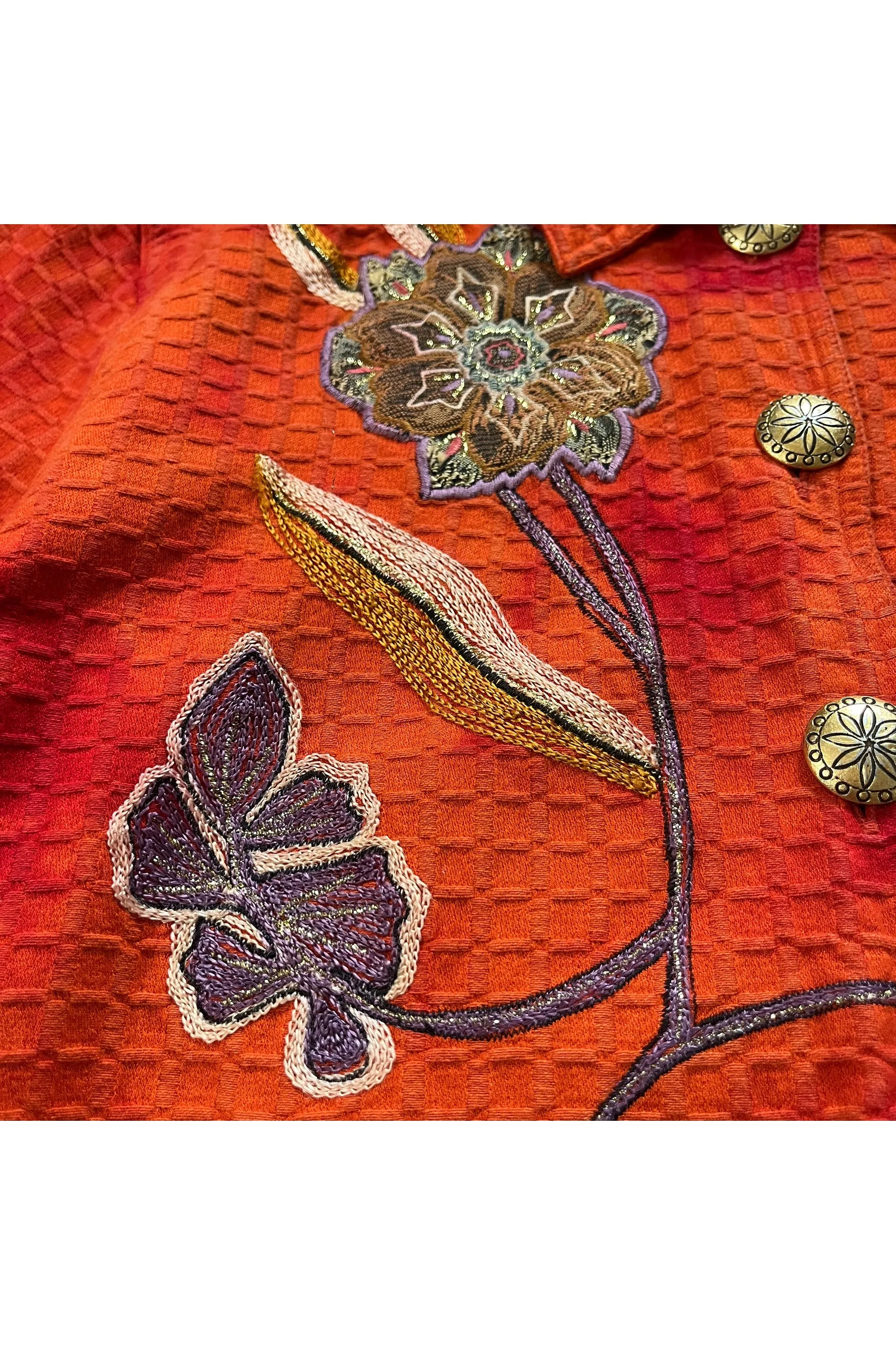 Vintage 90’s-Y2K Tie Dye Embroidered Jacket