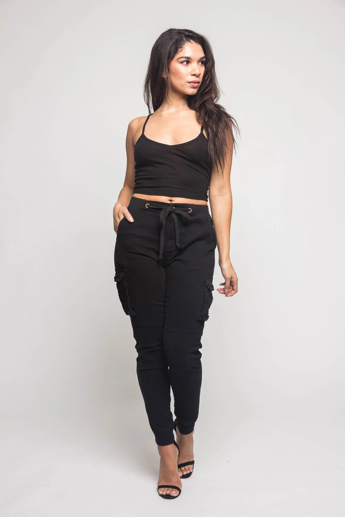 Women's Essential Colored Cargo Joggers