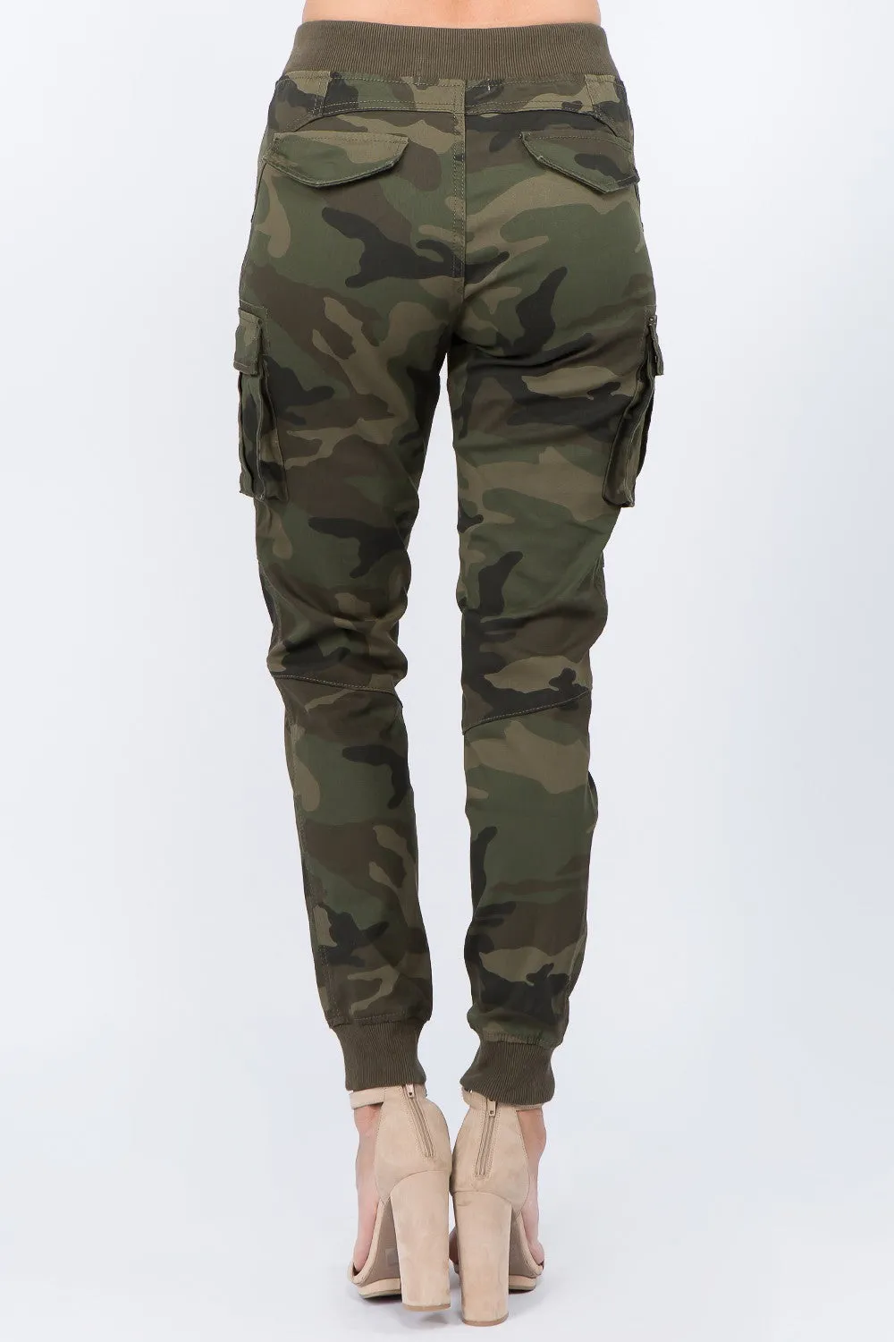 Women's Essential Colored Cargo Joggers