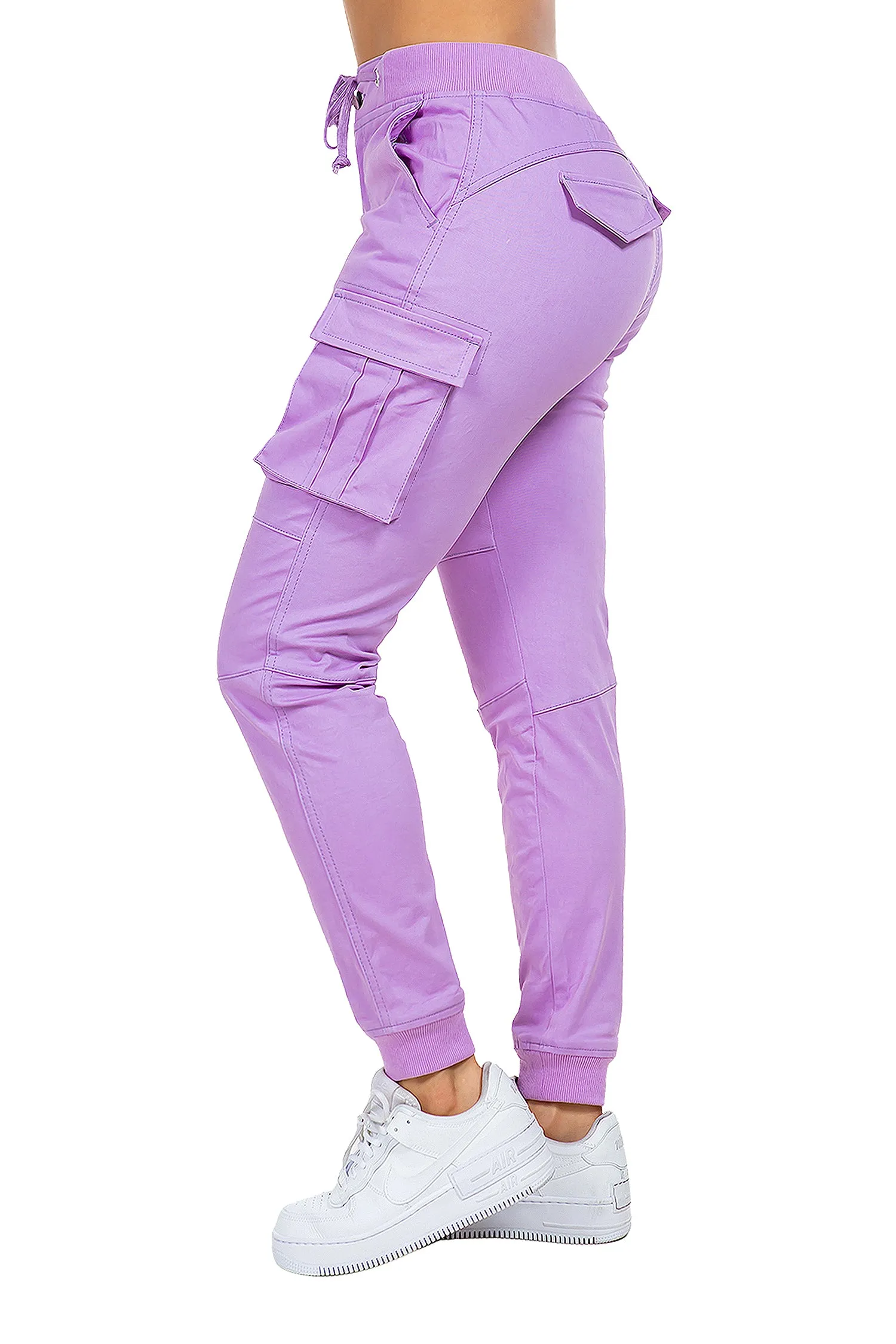 Women's Essential Colored Cargo Joggers