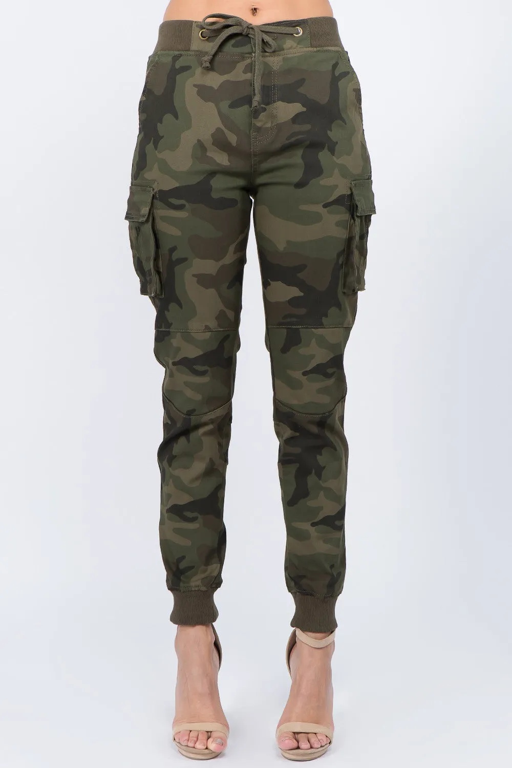 Women's Essential Colored Cargo Joggers