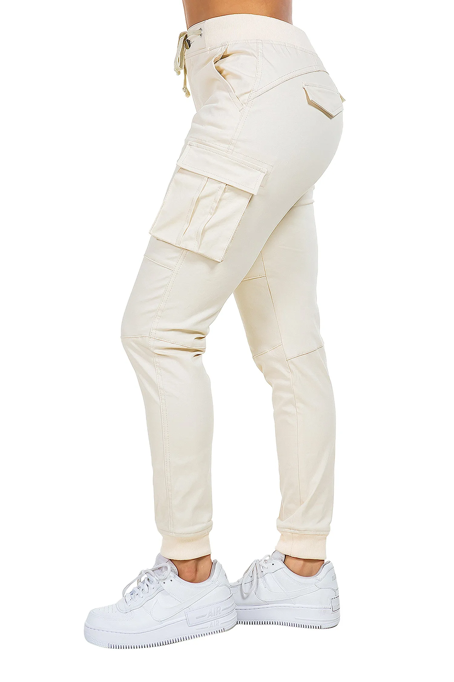 Women's Essential Colored Cargo Joggers
