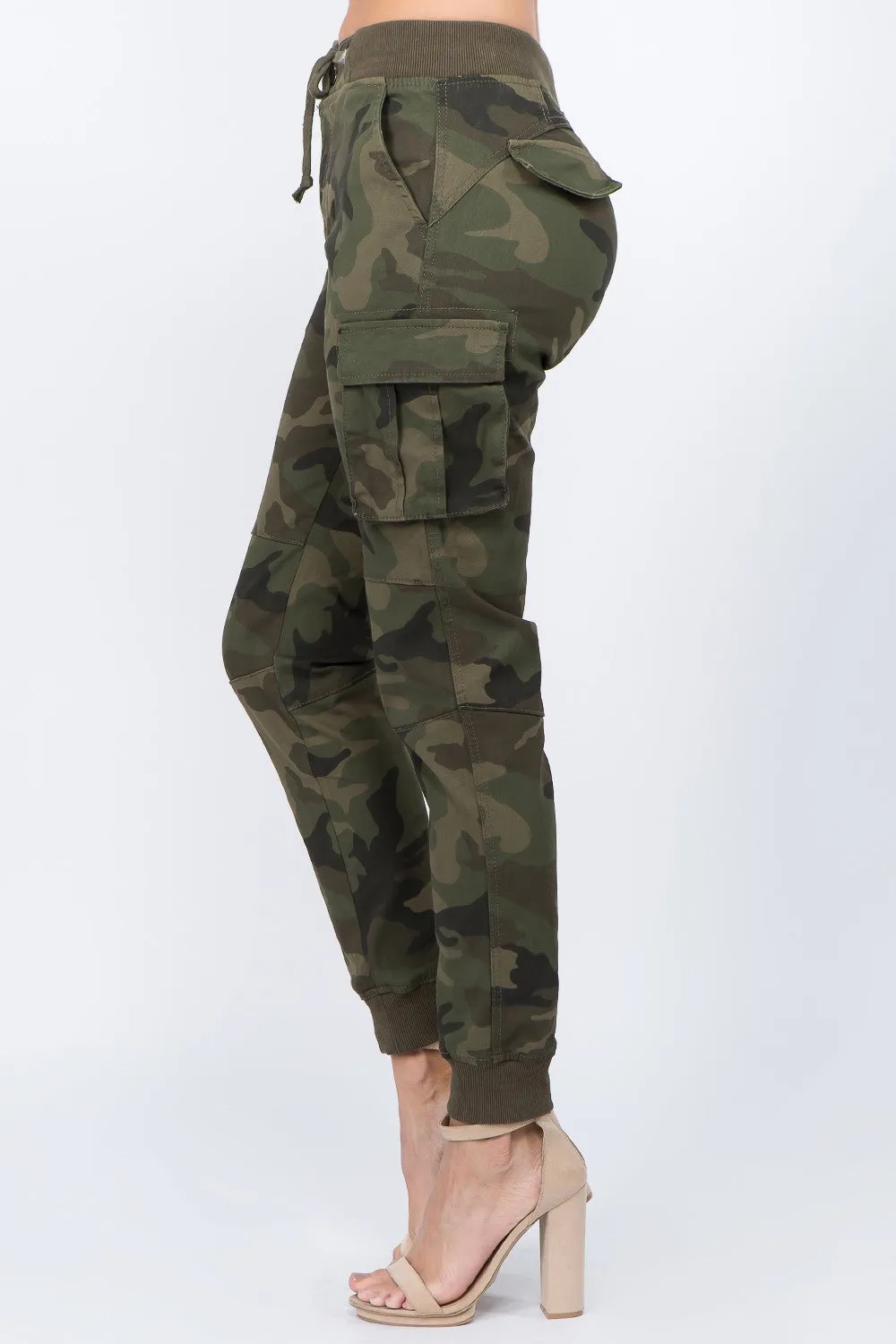 Women's Essential Colored Cargo Joggers
