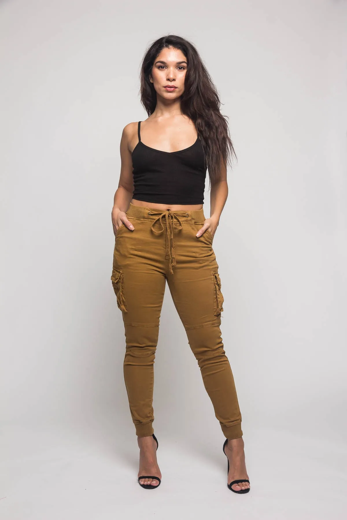 Women's Essential Colored Cargo Joggers