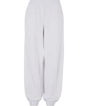 Womens high waist balloon sweatpants | White