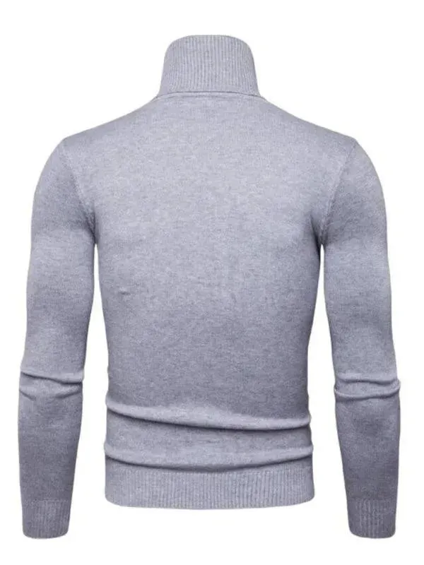 Wool Thick Knitted Turtleneck Men Sweater