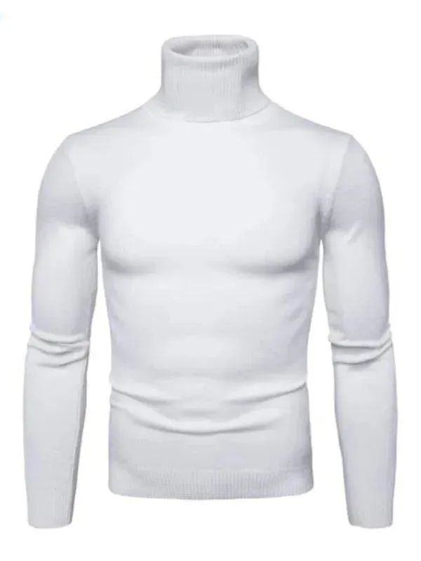 Wool Thick Knitted Turtleneck Men Sweater