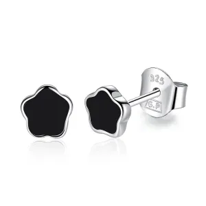 YE3119 925 Sterling Silver Cute Enamel Flower Stud Earrings