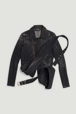 Y/PROJECT - WRAP FITTED DENIM JACKET